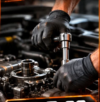 Mechanic working with a ratchet