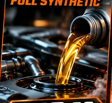 Oil pouring into an engine